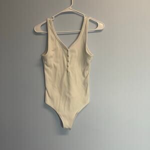 Abercrombie & Fitch Soft A&F Collection ribbed tank bodysuit Sz Sm-Peowned